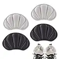 Coussinets de Talon pour Basket, Auto-Adhésif Protege Talon Chaussure, Talon Haut Chausson Grips Doublure Soin des Pieds Protecteurs d'ampoules au Talon 2 Paires(Gris et Noir)