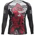 Hardcore Training Viking 2.0 Schwarz Rash Guard Men's Kompressionshemd Herren Lange Ärmel Grappling Jiu Jitsu MMA Fitness Boxen No Gi