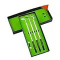 Demason 3 Pcs Stylos à Bille de Golf, Coffret Cadeau Mini Golf Club Stylo à Bille - Stylo - Drapeau pour Fête des Pères, Noël, Affaires