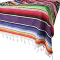 84 X 59 Inch Mexican Serape Blanket Bay Window Blanket, Mexican Tablecloth Serape Tatami Blanket Bed Blanket Table Cover Tapestry Blanket Picnic Mat for Mexican Party Wedding Decorations