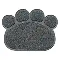 KINGCOO Estera de Arena para Gato, Impermeable Antideslizante Garra Conformado Alfombrilla para Arenero Estera para Caja de Arena de Mascotas,PVC,30cm x 40 cm (Gris)