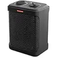 Pro Breeze 1500W Mini Ceramic Space Heater with 3 Operating Modes, Adjustable Thermostat, Overheat and Tip-Over Protection for Home, Office and Under Desk - Black