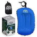 Gear Doctors Anti-Slip Ultralight Inflatable Camping Pillow -Ergonomic Design for Maximum Neck and Back Support - Compact and Comfortable Perfect for Camping Hiking (Blue Camping Pillow)