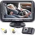 Baby Car Mirror HD 1080P Monitor Camera Crystal Night Vision Back Rear Facing Seat Infant Travel Safety Kit