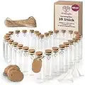 WeddingTree 30x Mini Glasflaschen mit Korken 40ml - Kleine Glasflaschen zum Befüllen - Reagenzglas mit Korken Glas für Hochzeit - Gewürzgläser klein - Mini Gläser mit Korken als Gastgeschenke Hochzeit