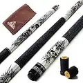 CUESOUL Rockin Series 58" 21oz Maple Pool Cue Stick Set with Joint Protector/Shaft Protector and Cue Towel G407