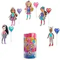 Barbie Chelsea Color Reveal Doll with 6 Surprises: 4 Bags Contain Skirt or Pants, Shoes, Tiara & Balloon Accessory; Water Reveals Confetti-Print Doll’s Look & Color Change on Hair