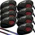 Japan WaZaki Hybrid Iron Set USGA R A Rules Golf Club,Whole Black Oil Finish,4-SW,with Covers,WLIIs Ltd Model,Mens Senior Flex,55g Graphite Shaft,Plus Length,Pack of 16