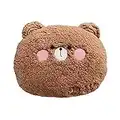 DXDE4U Bear Plush Pillow, Adorable Bear Stuffed Animal (15 * 14 inch), Home Cushion Decoration Plush Hugging Pillow Bear Toy Birthday Xmas Travel Gift for Kids Adults Girls Boys 