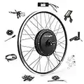 EBIKELING Waterproof Ebike Conversion Kit for Electric Bike 26" Front or Rear Wheel Electric Bicycle Hub Motor Kit, 1200W, Rear/LCD/Thumb