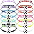 Tacobear 12PCS Football Bracelets Amitié Football Pinata Anniversaire Garcon Sport Cordon Tressé Bracelet Réglable Bracelet pour Femme Fille Homme Garçon Football Party Faveurs Fête Cadeau Pinata