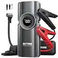 Portable Car Jump Starter with Air Compressor, BUTURE 150PSI 2500A Jump Starter Battery Pack (8.5 Gas/8.0L Diesel), Safe Car Jumper Box with Display, Emergency Light