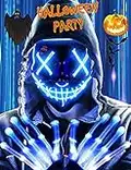 Lamgoa Halloween Mask LED Light Up Purge Mask with LED Gloves, Scary Glow Mask Costume with El Wire for Men Women Kids Halloween Festival Cosplay Masquerade Parties Carnival Blue-new NEW-Blue1