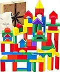 Jaques of London Wooden Building Blocks for 1 2 3 Year Olds | Kids Building Blocks for Toddlers | Wooden Blocks Toys for 1 2 3 Year Old Girls and Boys | Since 1795