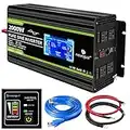 Novopal 2000 Watt Pure Sine Wave Power Inverter 12V DC to 110V/120V AC Converter- 4 AC Outlets Car Inverter with 1 USB Port-Remote Control and LCD Display,Power inverters for Vehicles,RV