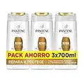 Pantene Champu, Repara Y Protege, 3 x 700 ml, Como Vitaminas Para El Cabello, Sin Siliconas