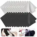 PERFETSELL 20Pcs Microfiber Cleaning Cloth 5.5x6.8inch Glasses Cleaning Cloth Lint Free Cloth Polishing Cloth for Cleaning Glasses/LCD Screens/Lenses/Camera/Cell Phone/Tablets(Black/Grey)