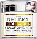 Retinol Cream for Face - Facial Moisturizer with Collagen Cream and Hyaluronic Acid - Anti Aging Eye Face Cream Day and Night Moisturizer - Hydrating Wrinkle Cream for Women and Men - Neck & Décolleté Cream