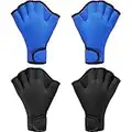 2 Pairs Swimming Gloves, Aquatic Swim Training Gloves, Webbed Fitness Water Resistance Training Gloves, Webbed Fitness Water Resistance Training Gloves, for Water Aerobics, Aquatic Fitness, and Swim Training