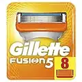 Gillette Fusion 5 Lames de Rasoir Homme, Pack de 8 Lames de Recharges [OFFICIEL]