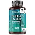 Omega 3 Fish Oil 2000mg - 240 Capsules (4 Months Supply) - 660mg EPA & 440mg DHA - Cod Liver Oil Capsules Alternative - High Strength Omega 3 Fatty Acids Supplements for Eyes, Brain & Heart (EFSA)