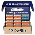 Gillette Mens Razor Blade Refills, 10 Fusion5 Cartridges, 2 ProGlide Cartridges, Lubrastrip for a More Comfortable Shave