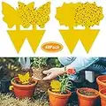 48 piezas de trampa de moscas enchufables placas amarillas planta de protección de adhesivo amarillo de los pulgones mosquito, moscas de hoja y alimañas, ideal para plantas en el balcón o en el jardín