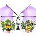 Trayvespace LED Grow Lights for Indoor Plants Full Spectrum,80 LED Plant Light,Grow Light with 9 Dimming Level and Timer,Plant Lamp with 4 Heads,Grow Lamp for Seedlings and Succulents