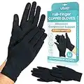 Vive Copper Arthritis Gloves - Full Hand Compression Touchscreen Finger - For Carpal Tunnel, Rheumatoid, Joint Pain, Infammation - Flexible Wrist and Thumb Pressure Relief for Typing - For Men, Women