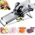 VEKAYA Mandoline Food Slicer for Kitchen,Adjustable Stainless Steel Vegetable Chopper Fruits Potato Onion Tomato Julienne Cutter