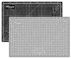 Headley Tools 12 x 18 Inch Self Healing Cutting Mat, Durable Rotary Cutting Mat Double Sided 5-Ply Gridded A3 Cutting Board for Craft, Fabric, Quilting, Sewing, Scrapbooking Project, Grey/Black