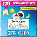 Pampers Sole e Luna Mini, 126 Pannolini, Taglia 2 (3-6 kg)