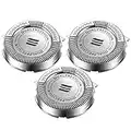 3Pcs HQ8 Replacement Shaver Heads Compatible with Philips Norelco HQ8 HQ54 HQ64 PT720 PT860 AT810 AT890 7183XL Series, Men Electric Shaving Heads Blades Back-Up Rotary Heads Trimmer Razor Accessories