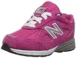 NEW BALANCE - Chaussure de berceau fuchsia à lacets, en suède et synthétique, avec logo latéral blanc et semelle en tissu, fille, filles-16