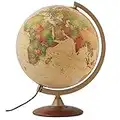 Waypoint Geographic Journey Globe, 12" Illuminated Antique Ocean-Style World Globe, Up-to-Date Globe, Durable Design, Reference Globe, Complements Any Home or Office Decor