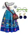 Mirabel Costume for Girls,Mirabel Dress Isabella Costume Halloween Costume Outfit for Kids (4-5Years)