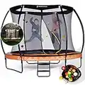 Sportstech Trampolin Outdoor mit 360° Wassersprinkler + Cooler Sprungmatte | Gartentrampolin Marktneuheit | Spielzeug Komplettset bis 120 kg + Sicherheitsnetz | Ø 244/305 cm für Kinder | HTX500