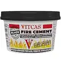 VITCAS Black Fire Cement - Excellent Adhesion - Converts to Rock - For Patching and Repairing – Fireplaces – Stoves - Boilers – Quick Repair Time – Air Tight Seal – 500 grams