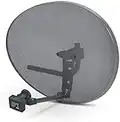 Viewi Zone 2 Satellite Dish & Twin LNB for Sky/FreeSat/Hotbird/Astra/Polesat