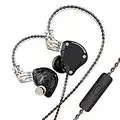 Yinyoo KZ ZS10 Pro Écouteurs Intra-Auriculaires 4BA + 1DD KZ Multi-Pilotes IEM, KZ Filaire HiFi Moniteur de scène pour Chanteur, Guitariste et Batteur (Mat, avec Micro)