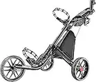 Caddytek EZ-Fold 3 Wheel Golf Push Cart,golf trolley