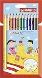 Dreikant-Buntstift - STABILO Trio dick - 12er Pack - mit 12 verschiedenen Farben