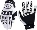 Seibertron Dirtpaw Unisex BMX MX ATV MTB Racing Mountain Bike Bicycle Cycling Off-Road/Dirt Bike Gloves Road Racing Motorcycle Motocross Sports Gloves Touch Recognition Full Finger Glove White L