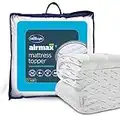 Silentnight Airmax 800 King Mattress Topper – Extra Thick Deep Fitted Pad Topper with Mesh Sides to Increase Airflow and Elasticated Straps – Hypoallergenic and Machine Washable – King, White