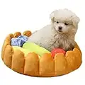 S-Lifeeling Fashion Pet Cushion Bed Detachable Updated Version Winter Plush Nest Kennel Lovely Tart Warm Comfortable Extended Dog Mat Pad Cat Mat