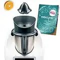 mixcover Saftpresse für Thermomix TM6, TM5 mit Ebook Rezeptheft kompatibel mit Vorwerk Thermomix Entsafter Orangenpresse Zitruspresse Kochfibel