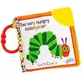 Let's Count Soft Book - World of Eric Carle the Very Hungry Caterpillar Baby on the Go Clip Teething Crinkle Soft Sensory Book for Babies, 5.25x5.25 Inch