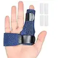 Kimihome Trigger Finger Brace, Finger Support Schienen mit 4 Gelhüllen für gebrochene Finger, Finger Stabilisator mit eingebauter Aluminiumstange für Verstauchungen, Sehnenloslassen & Schmerzlinderung