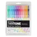 Tombow Twintone Marker Set 12-Pack Dual-Tip, Pastel