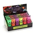 Glow in The Dark face Paint,Entweg 24 Tubes 10ml/0.34oz Art Body Paint Glow in UV Light Face & Body Paint with 6 Colors Glow Blacklight Neon Fluorescent for Party Clubbing Festival Halloween Makeup